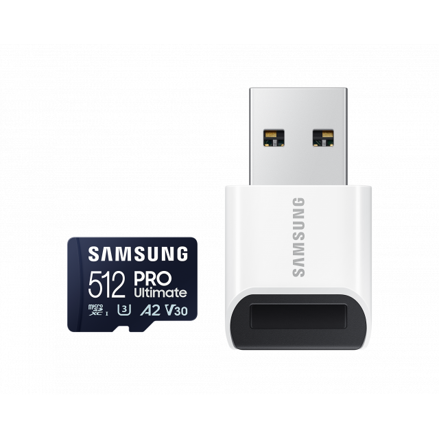 Карта памет Samsung PRO Ultimate, microSDXC, UHS-I, 512GB, Адаптер, USB четецна ниска цена с бърза доставка - BestPC.BG