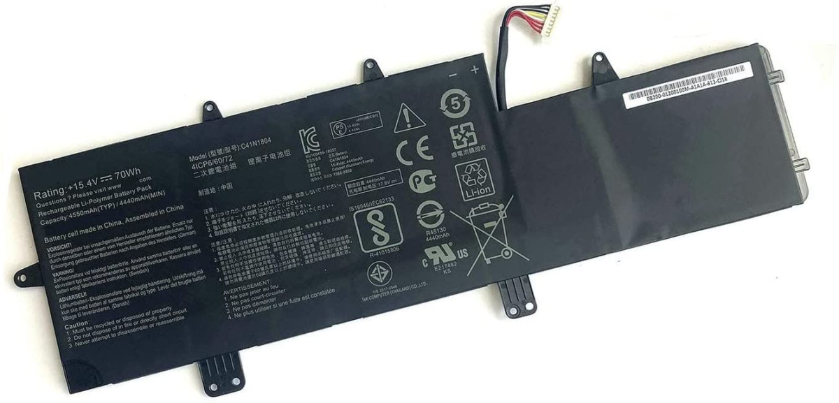 Батерия за лаптоп Asus, 4 клетки, 15.4V, 67Wh, Заместителна ниска цена с бърза доставка - BestPC.BG