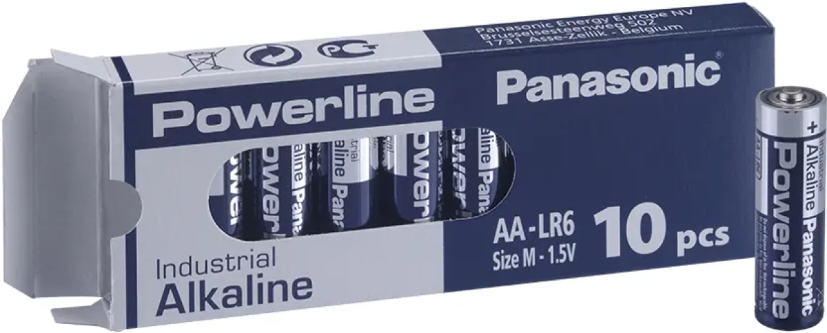 Батерия PANASONIC LR6 AA 1,5V 10PK INDUSTRIAL Powerlineна ниска цена с бърза доставка - BestPC.BG