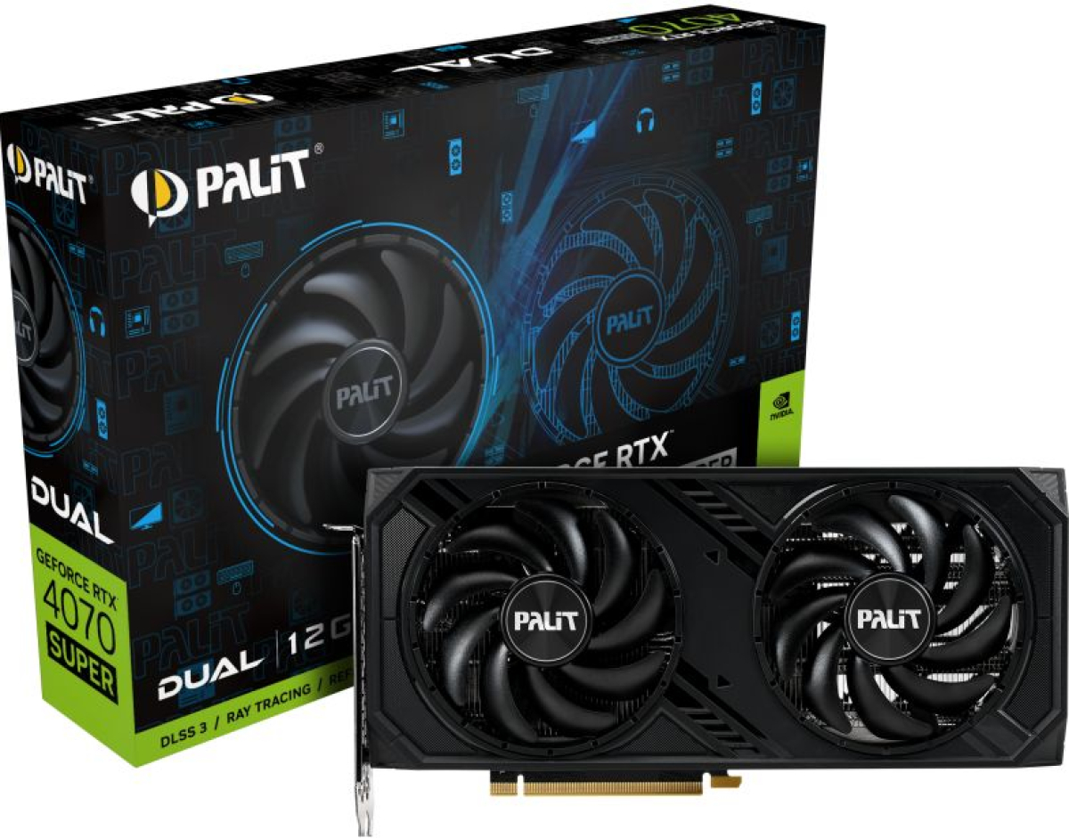 Видеокарта Palit GeForce RTX 4070 Super Dual 12GB GDDR6Xна ниска цена с бърза доставка - BestPC.BG