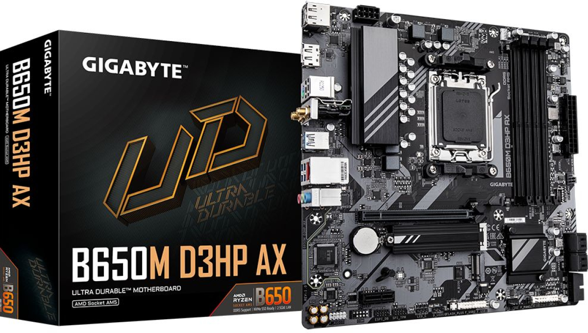 Дънна платка Gigabyte B650M D3HP AX, AM5, 4x DDR5, 4x SATA3 6.0 Gb/s, Micro ATXна ниска цена с бърза доставка - BestPC.BG