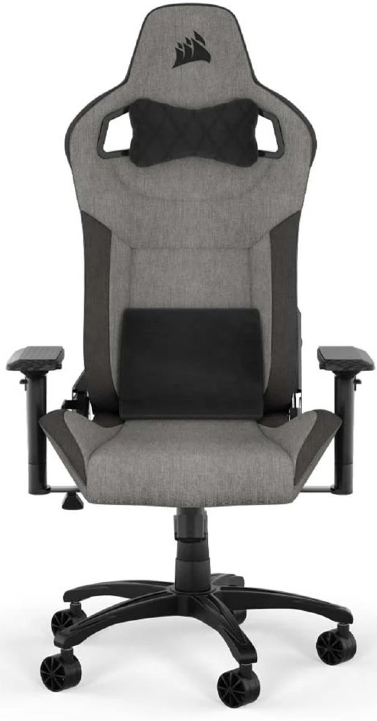 Геймърски стол Corsair T3 RUSH, от плат, 4D подлакътници, сивна ниска цена с бърза доставка - BestPC.BG