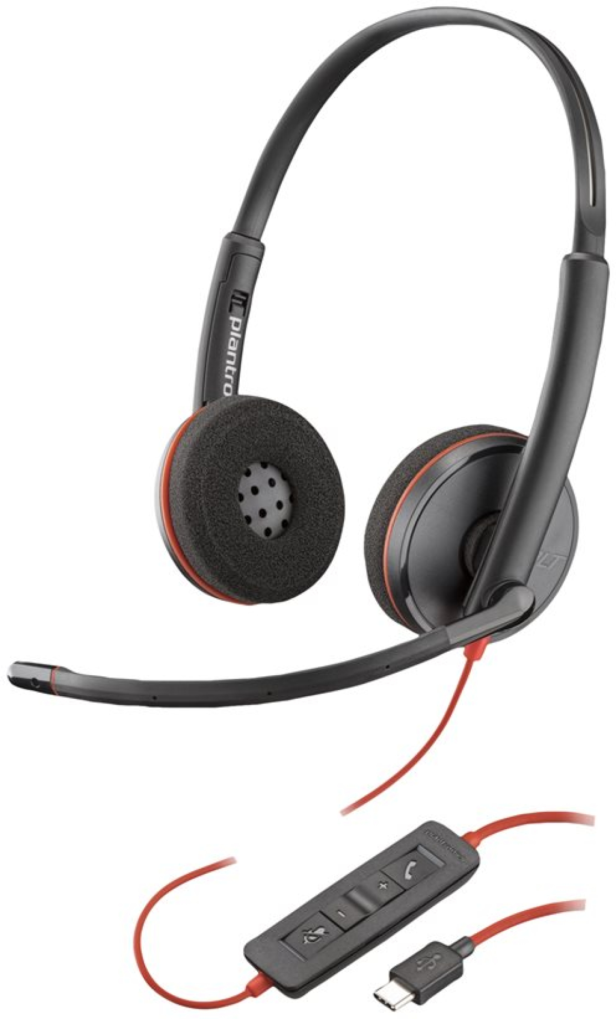 Слушалки HP Poly Blackwire 3220 Stereo USB-C Headset +USB-C-A Adapter Bulk SmartBuy, Чернина ниска цена с бърза доставка - BestPC.BG