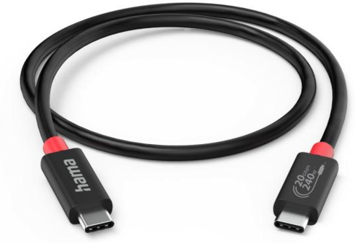 HAMA Кабел USB-C, E-Marker, USB4 Gen2, 20 Gbit-s, 5 A, 240 W, 200788на ниска цена с бърза доставка - BestPC.BG