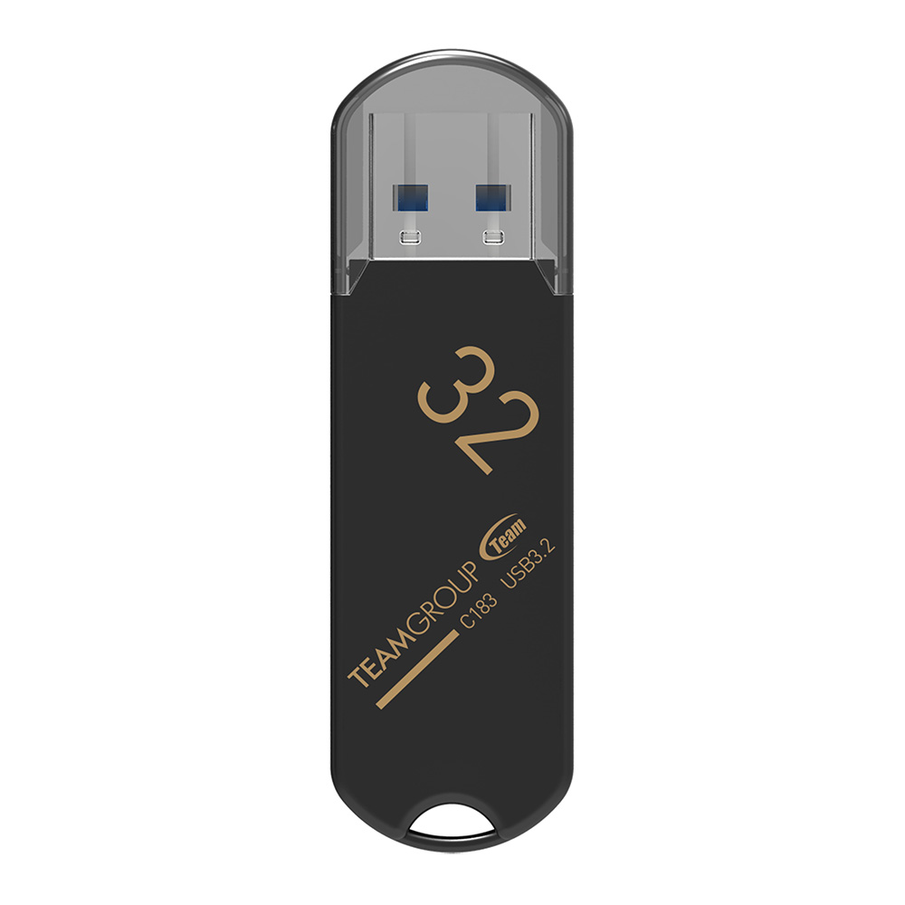 Team Group C183, 32GB, 1x USB 3.2, черен цвятна ниска цена с бърза доставка - BestPC.BG