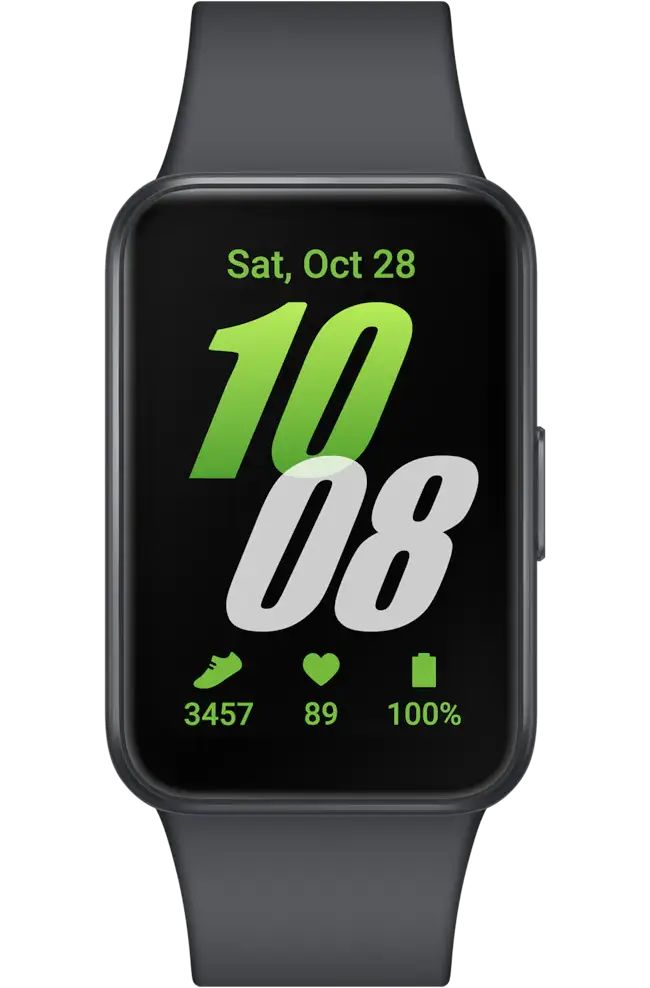 Смарт часовник Samsung Galaxy Fit3, 1.6" 402x256, BT 5.3, 208 mAh, 5ATM, IP68, 256MB, Графитна ниска цена с бърза доставка - BestPC.BG