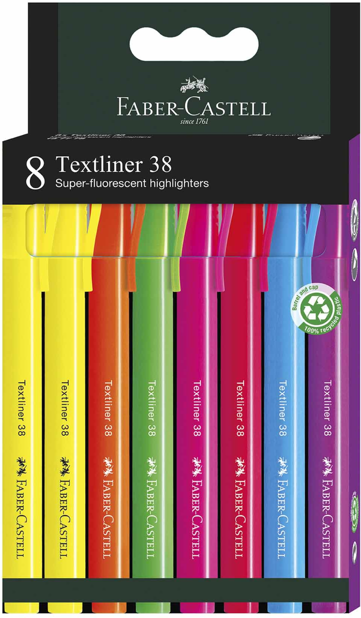 Faber-Castell Текст маркер 38, 8 цвятана ниска цена с бърза доставка - BestPC.BG