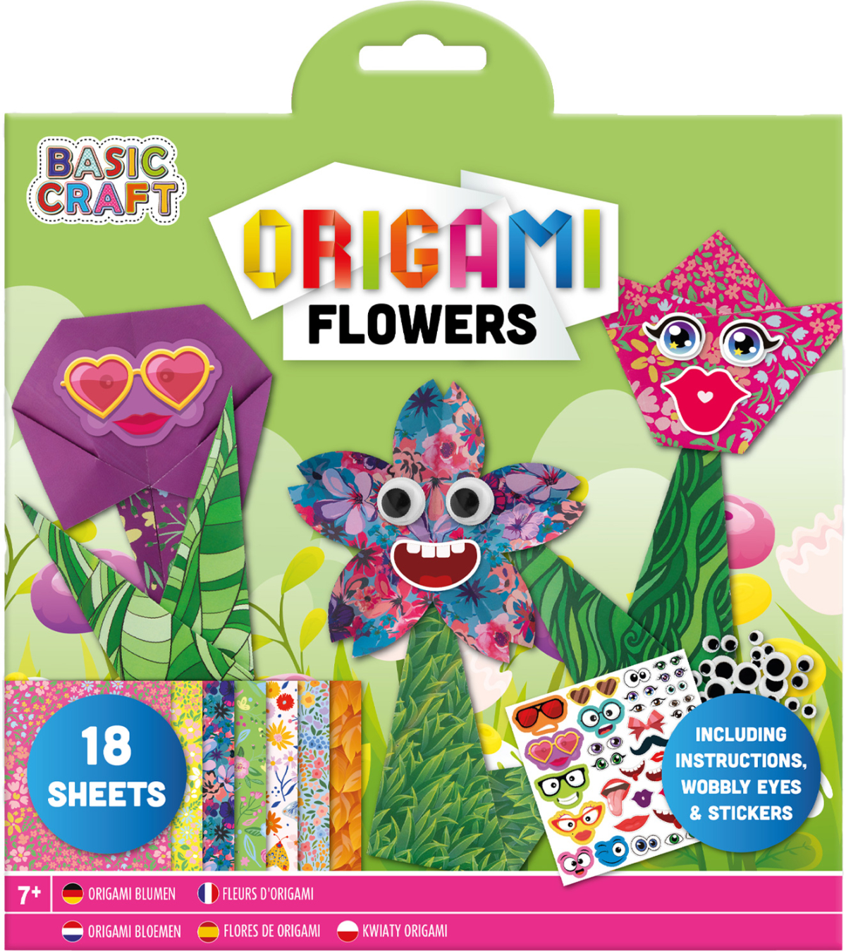 Moxy Хартия Оригами - Цветя, със стикери, 18 листана ниска цена с бърза доставка - BestPC.BG