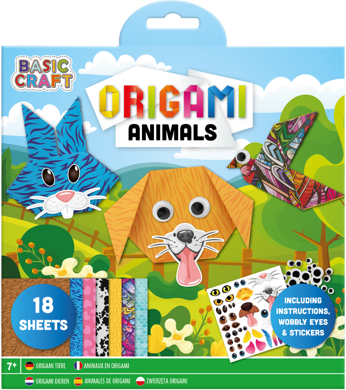 Moxy Хартия Оригами - Животни, със стикери, 18 листана ниска цена с бърза доставка - BestPC.BG