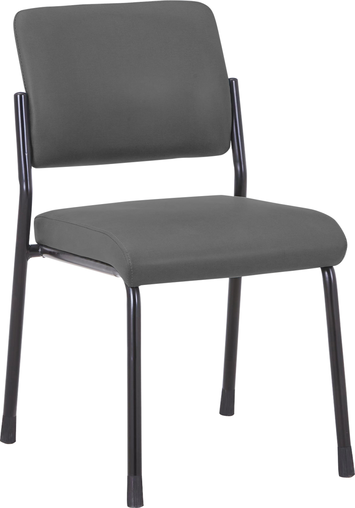 Посетителски стол RFG Solid M, екокожа, метална основа, до 150 kg, сивна ниска цена с бърза доставка - BestPC.BG