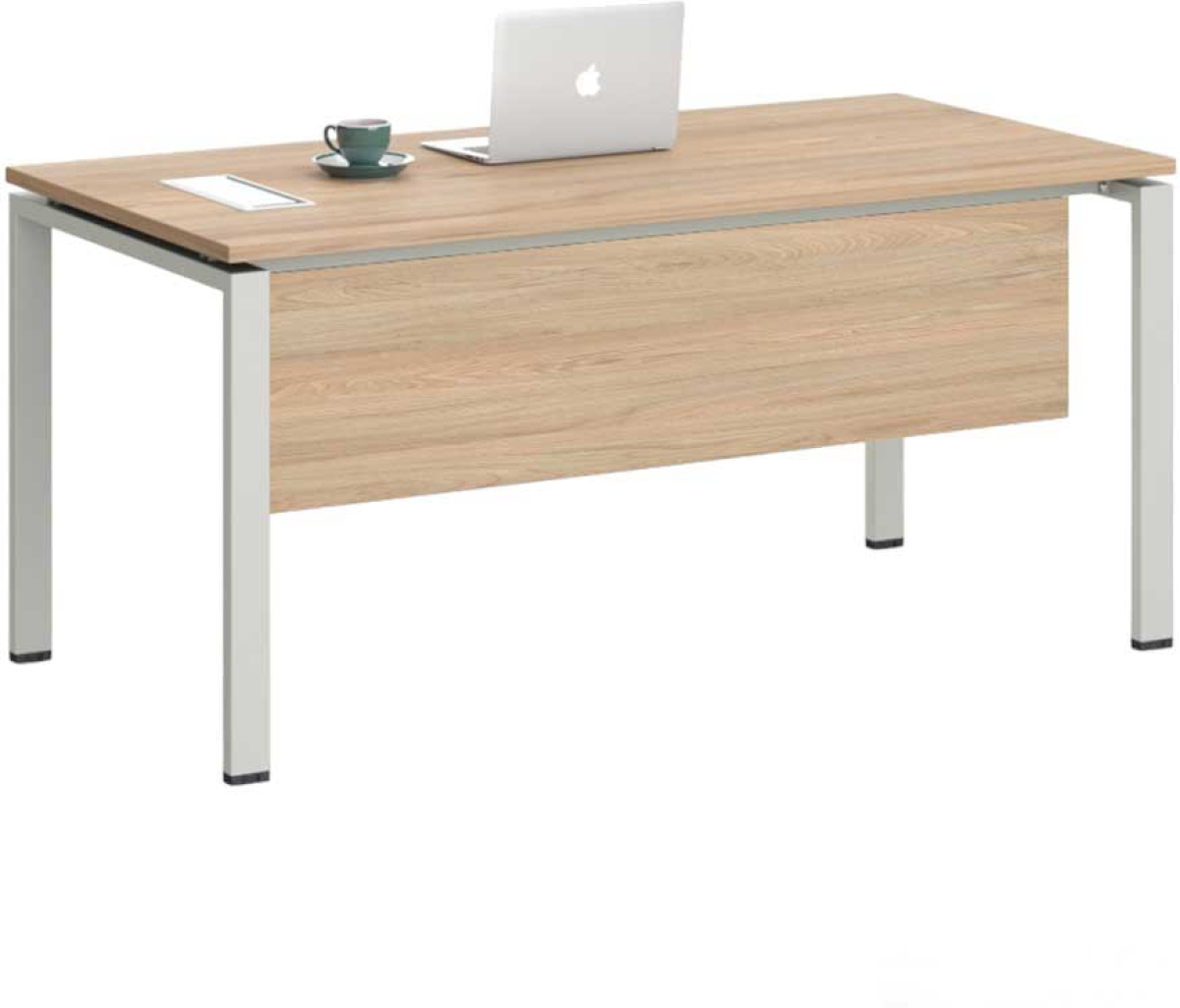 Бюро Работно RFG .Monaco, 1600 х 800 х 750 mm, плот бряст, бял метална ниска цена с бърза доставка - BestPC.BG