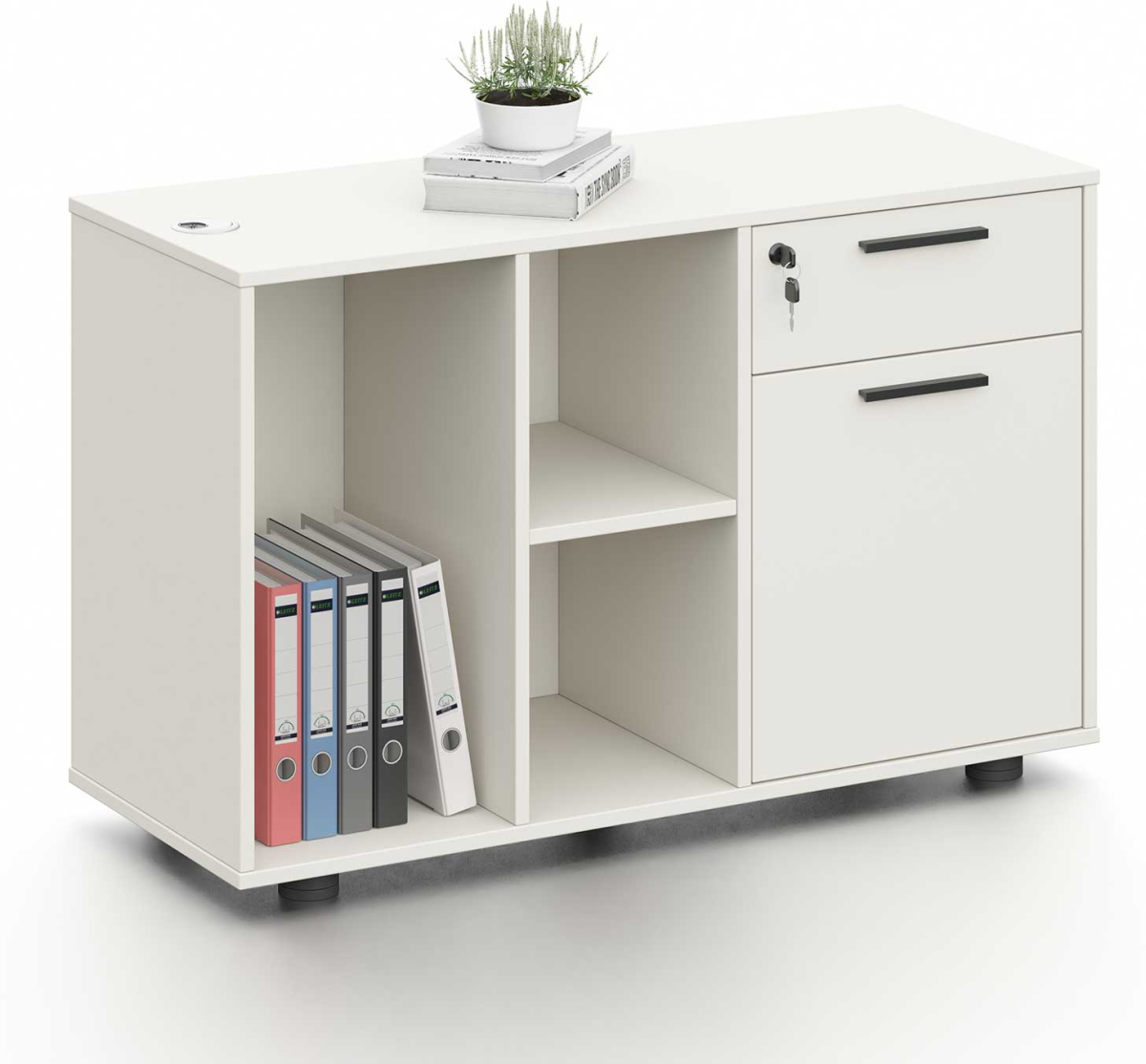 Шкаф RFG Monaco, 1000 х 400 х 630 mm, ПДЧ, бялна ниска цена с бърза доставка - BestPC.BG