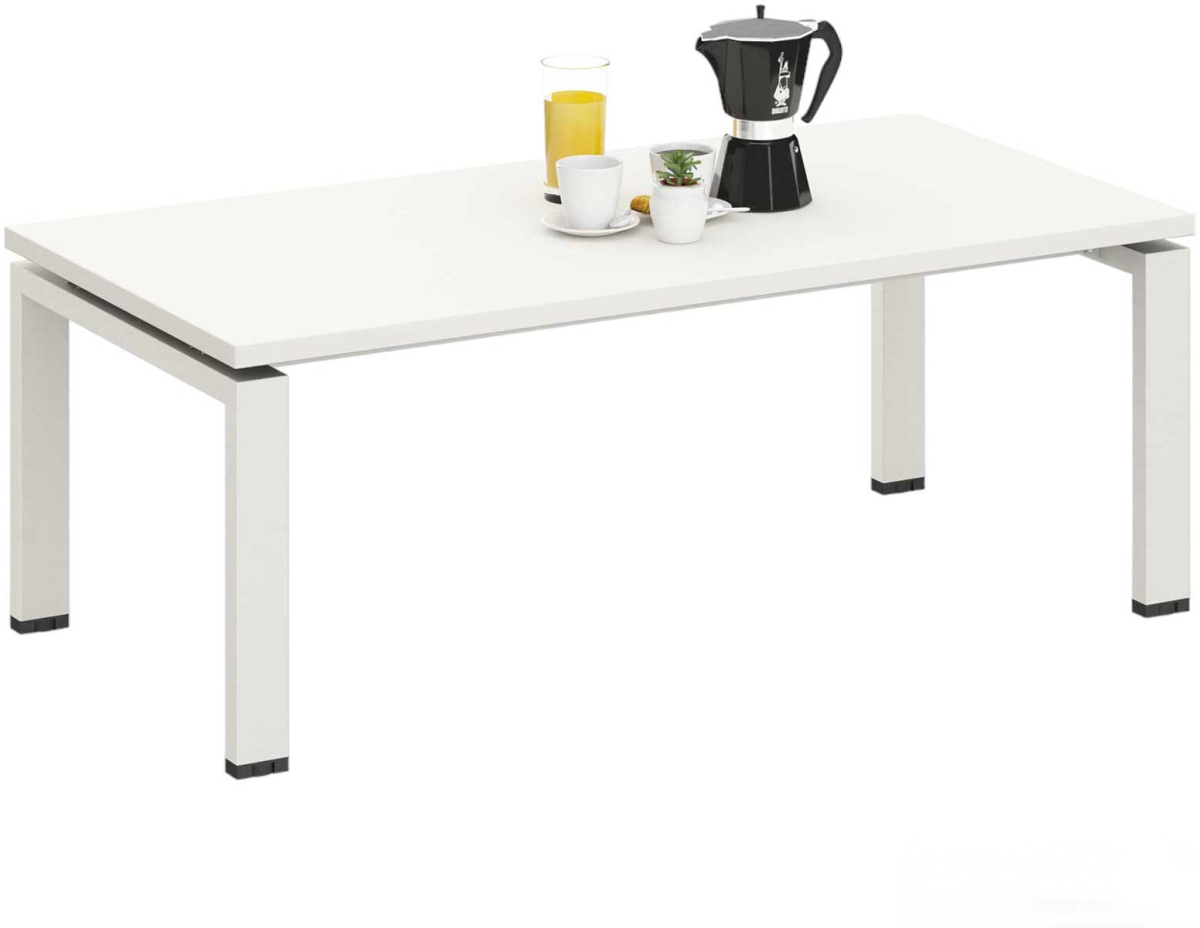 Ниска маса RFG Monaco, 1200 х 600 х 450 mm, правоъгълен плот, ПДЧ 25 mm, метална основа, бялана ниска цена с бърза доставка - BestPC.BG