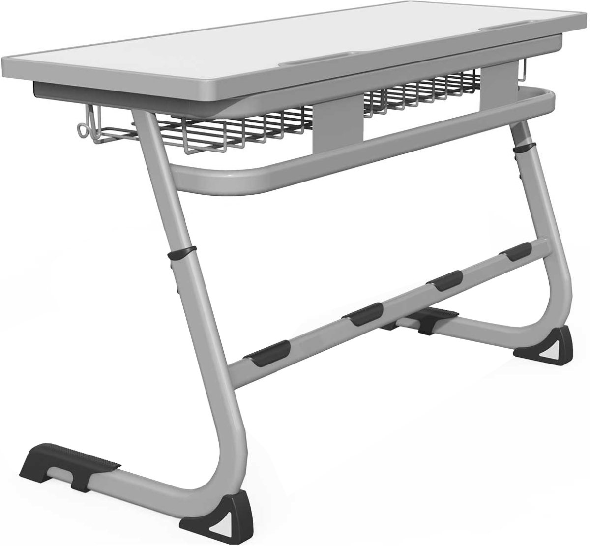 Бюро RFG Ергономичен Чин Ergo School, с регулируема височина, двоен, бял плотна ниска цена с бърза доставка - BestPC.BG