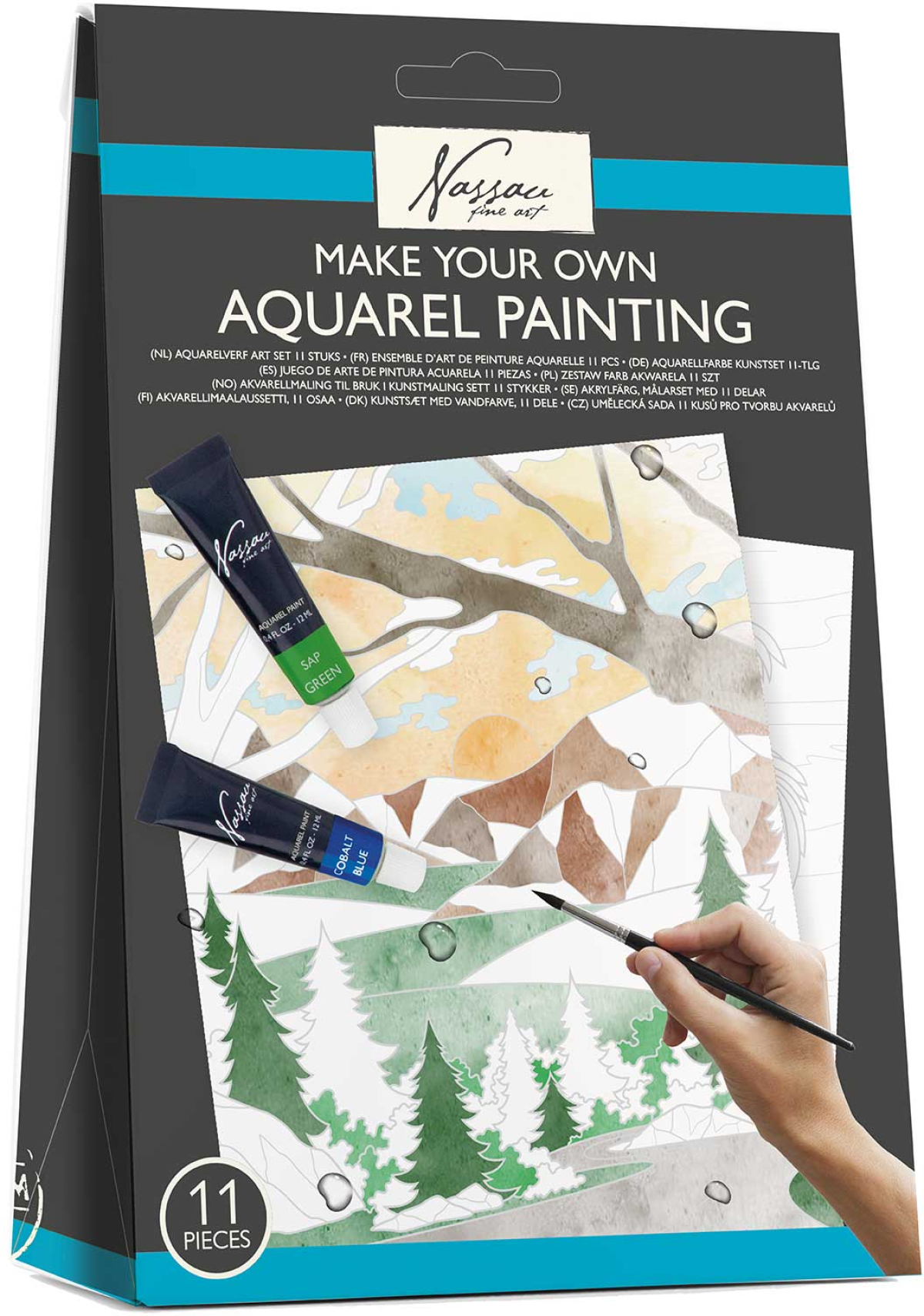 Nassau Комплект за рисуване Пейзажи, акварелен, 11 листана ниска цена с бърза доставка - BestPC.BG