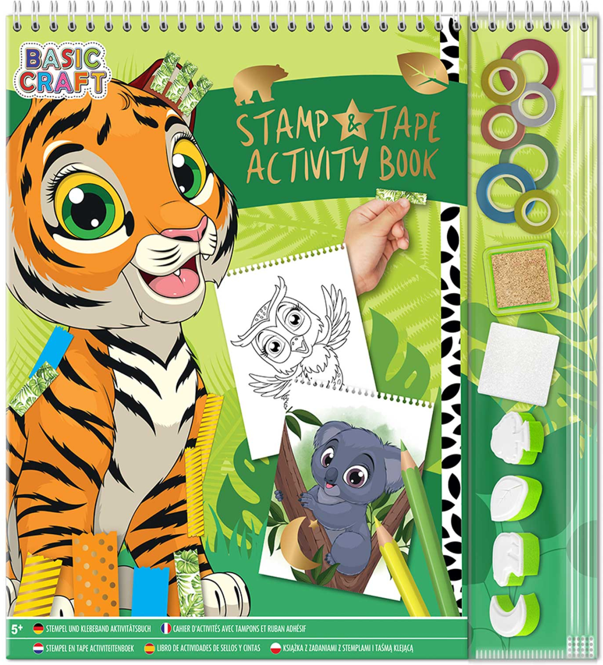 Moxy Книжка с дейности Тигър, с печати и цветно тиксона ниска цена с бърза доставка - BestPC.BG