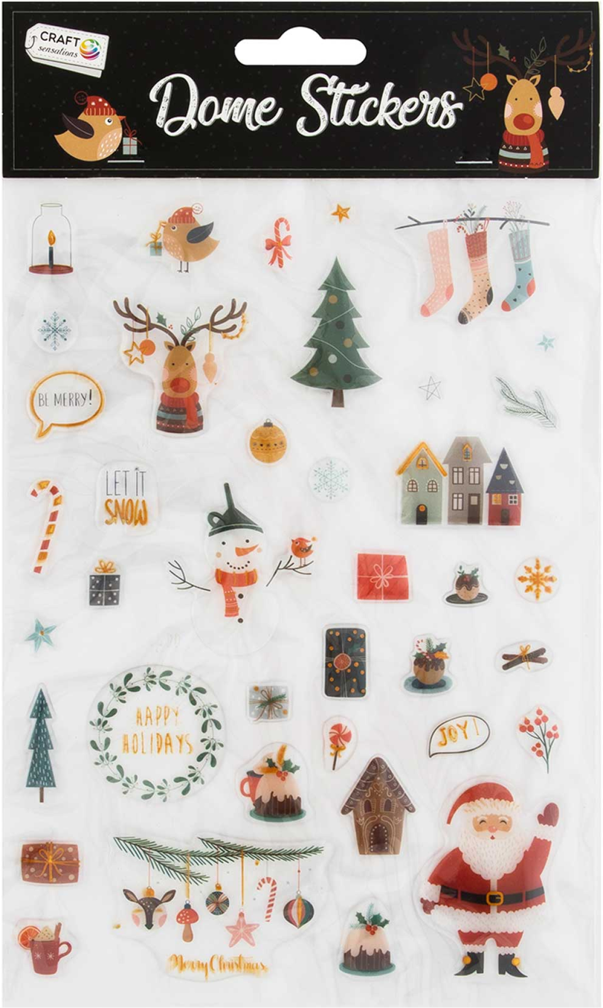 Craft ID Стикери, епоксидни, с коледни мотиви, червено-зеленина ниска цена с бърза доставка - BestPC.BG