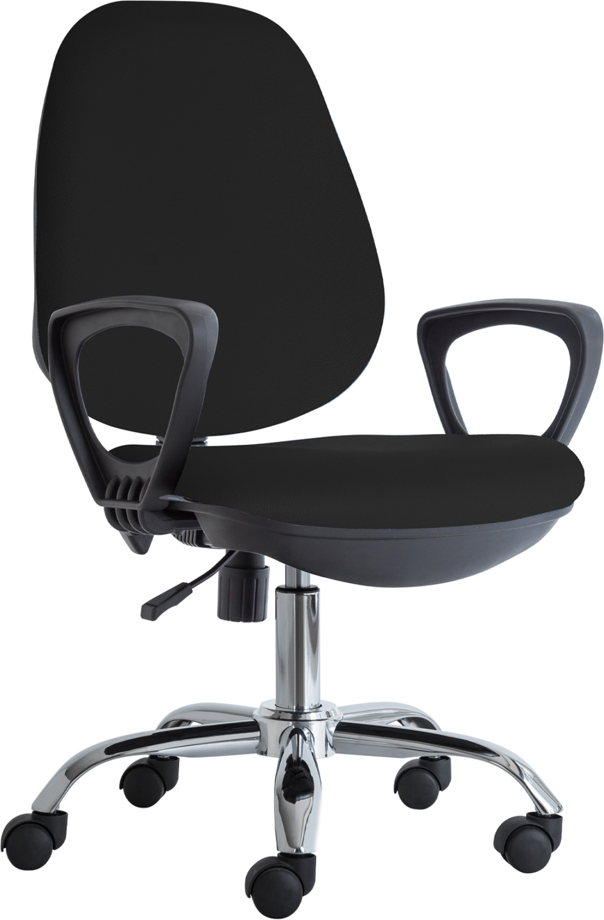 Ергономичен стол RFG Presto Chrome, екокожа, до 130 kg, черенна ниска цена с бърза доставка - BestPC.BG