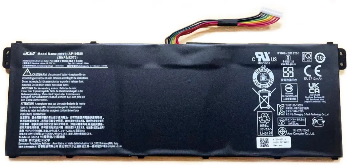 Батерия за лаптопи Acer, 3 клетки, 11.4V, 39Wh, Заместителна ниска цена с бърза доставка - BestPC.BG