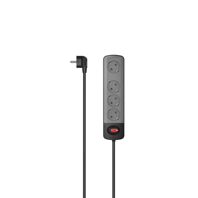 Контакт HAMA Разклонител 4-гнезда, бутон вкл-изкл, 223053на ниска цена с бърза доставка - BestPC.BG