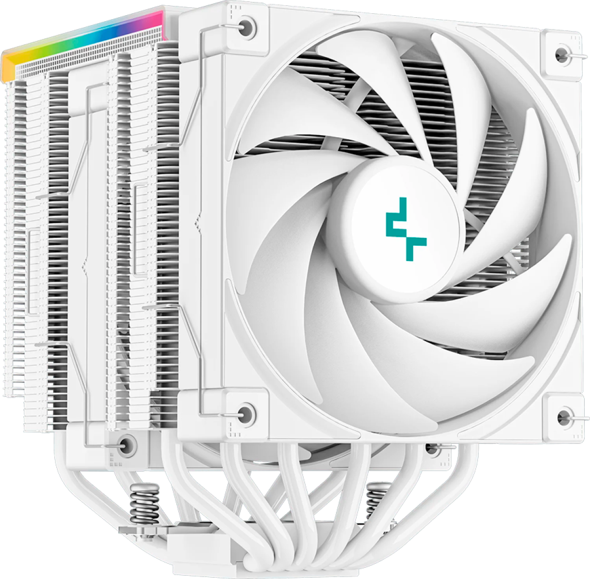 Охладител за процесор DeepCool AG620 Digital WH, CPU Air Cooler, White 2x120mm ARGB PWM Fan, TDP 260Wна ниска цена с бърза доставка - BestPC.BG