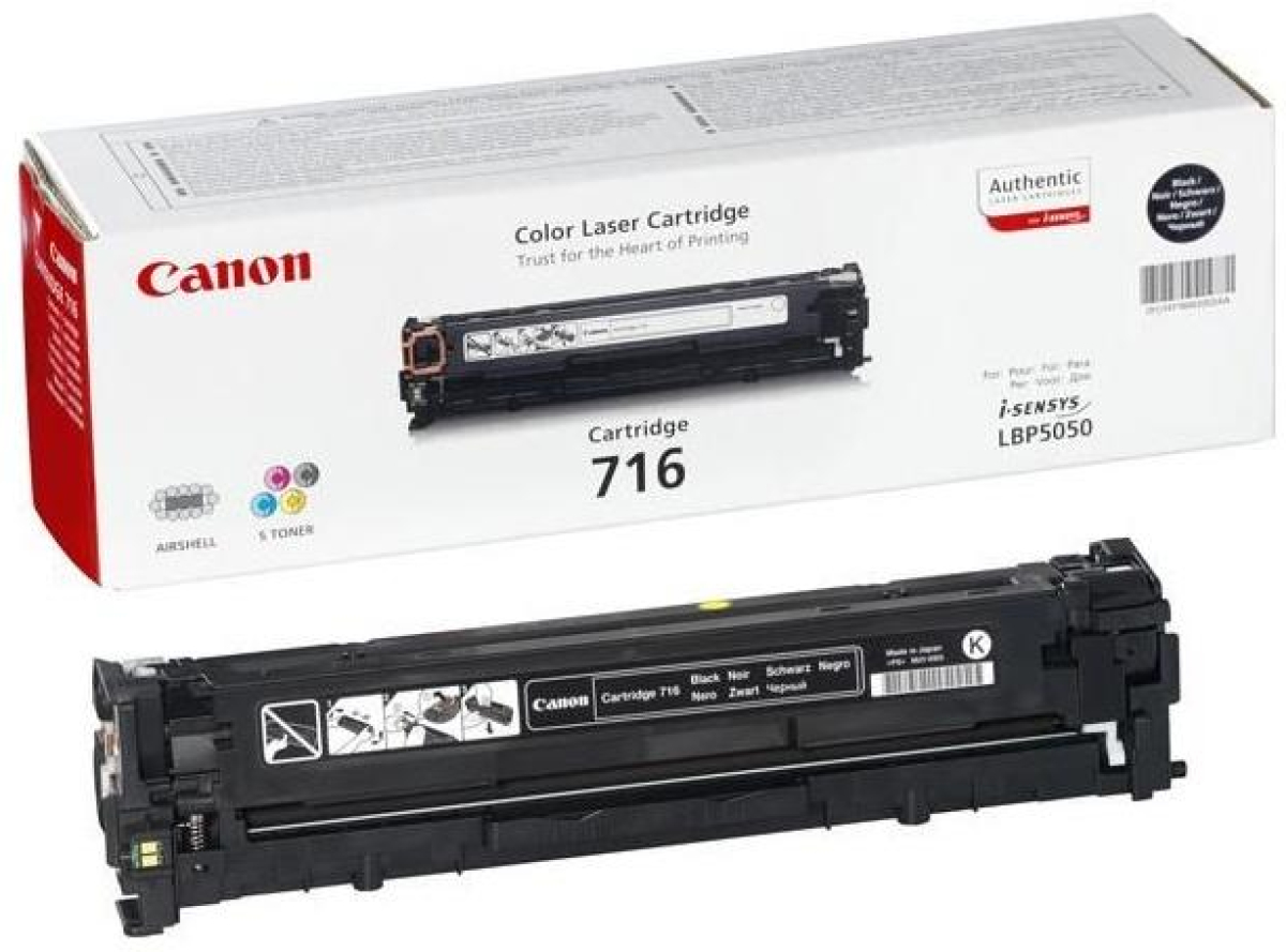 Тонер за лазерен принтер Canon CRG-716, за Canon i-SENSYS LBP5050/LBP5050n, 2300 копия, черенна ниска цена с бърза доставка - BestPC.BG