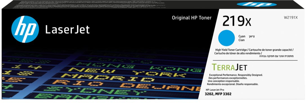 HP 219X High Yield, оригинална тонер касета, LaserJet с голям капацитет, Цианна ниска цена с бърза доставка - BestPC.BG