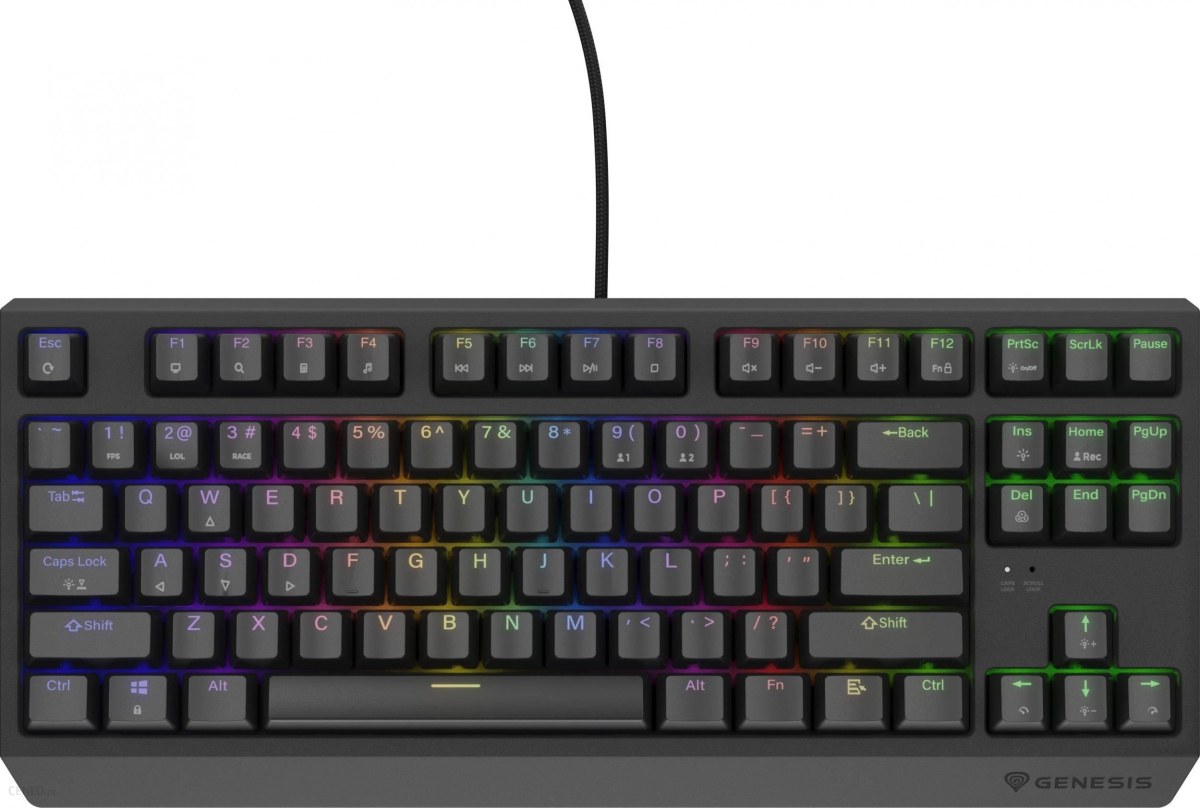 Клавиатура Genesis Thor 230 TKL, RGB, Механична, Outemu Brown Linear, USB кабел, Черенна ниска цена с бърза доставка - BestPC.BG