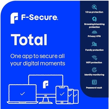 Софтуер F-Secure TOTAL 2Y-3U, E-dealна ниска цена с бърза доставка - BestPC.BG