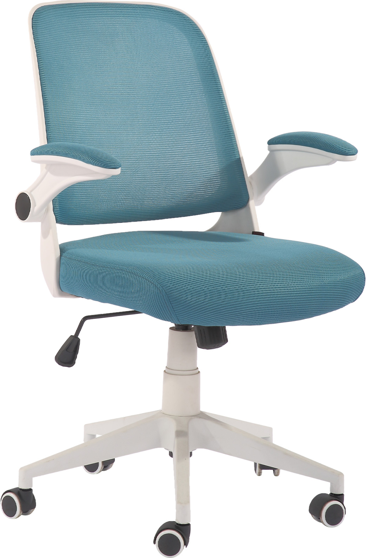 Офис стол RFG Pretty White W, дамаска и меш, Tilt механизъм, до 120 kg, синна ниска цена с бърза доставка - BestPC.BG