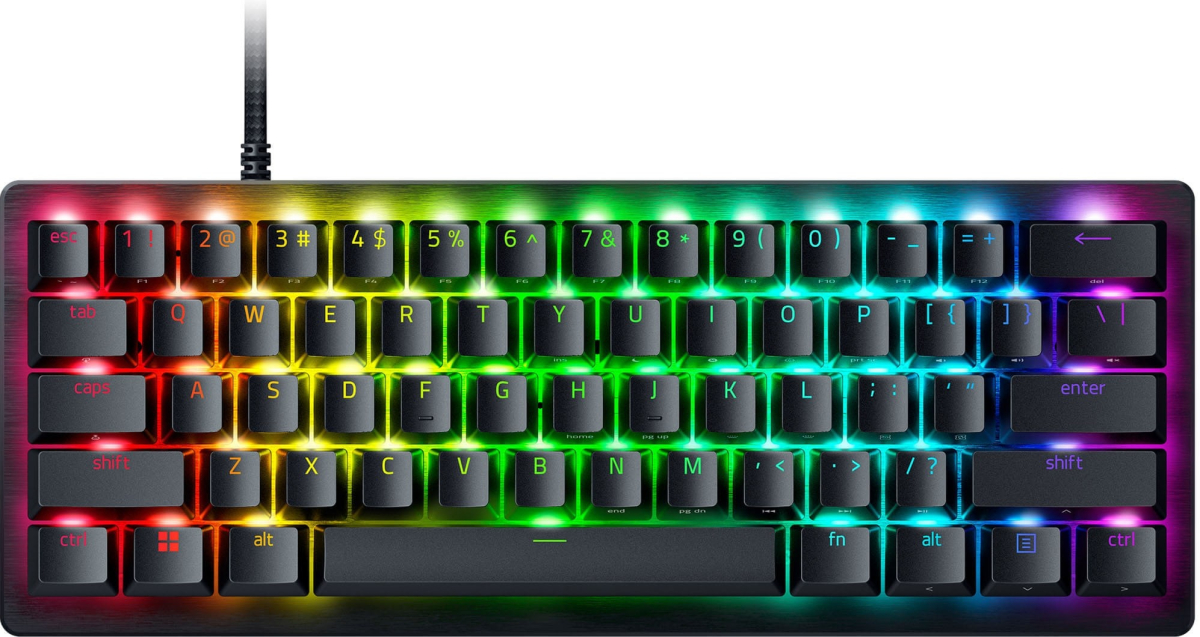 Клавиатура Razer Huntsman V3 Pro Mini, геймърска, с кабел, RGB подсветка, механични клавишина ниска цена с бърза доставка - BestPC.BG