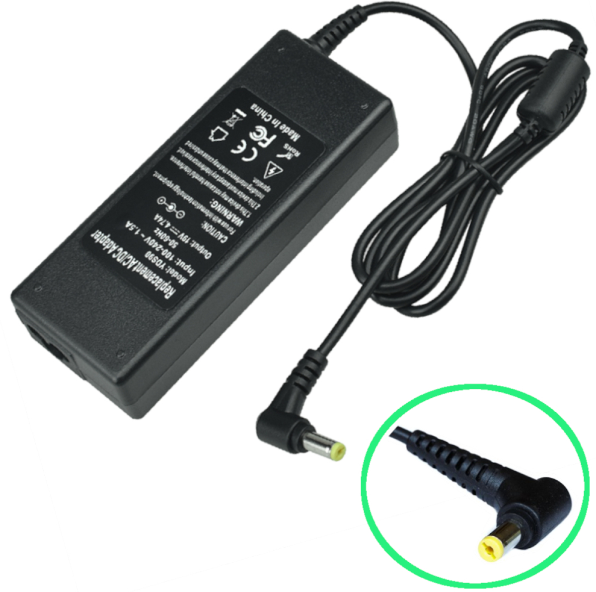 Заряднo за лаптоп Acer, Dell, 30W/19V/1.58A, букса - 5.5*1.7mmна ниска цена с бърза доставка - BestPC.BG