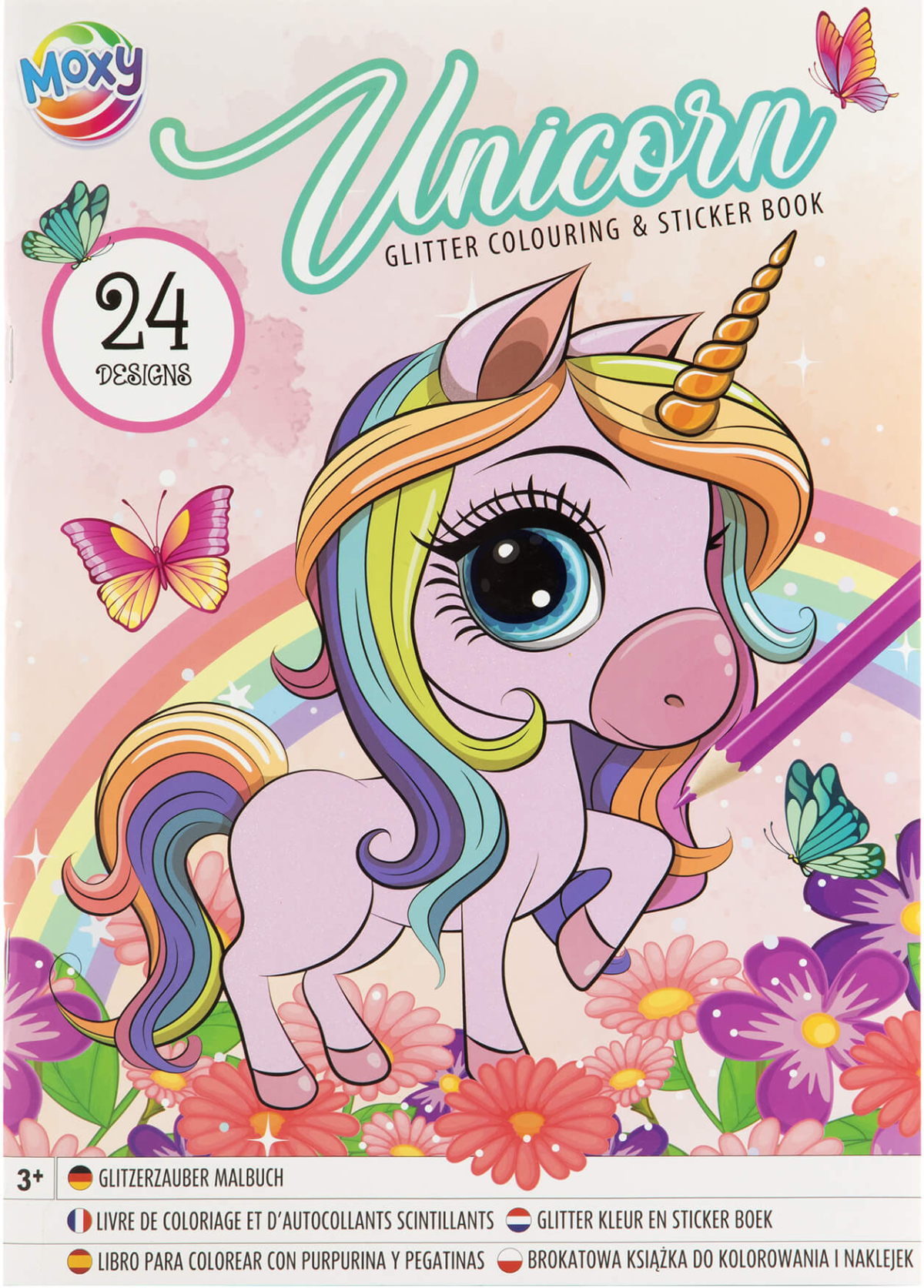 Moxy Книжка за оцветяване, със стикери, 24 дизайна, асортина ниска цена с бърза доставка - BestPC.BG