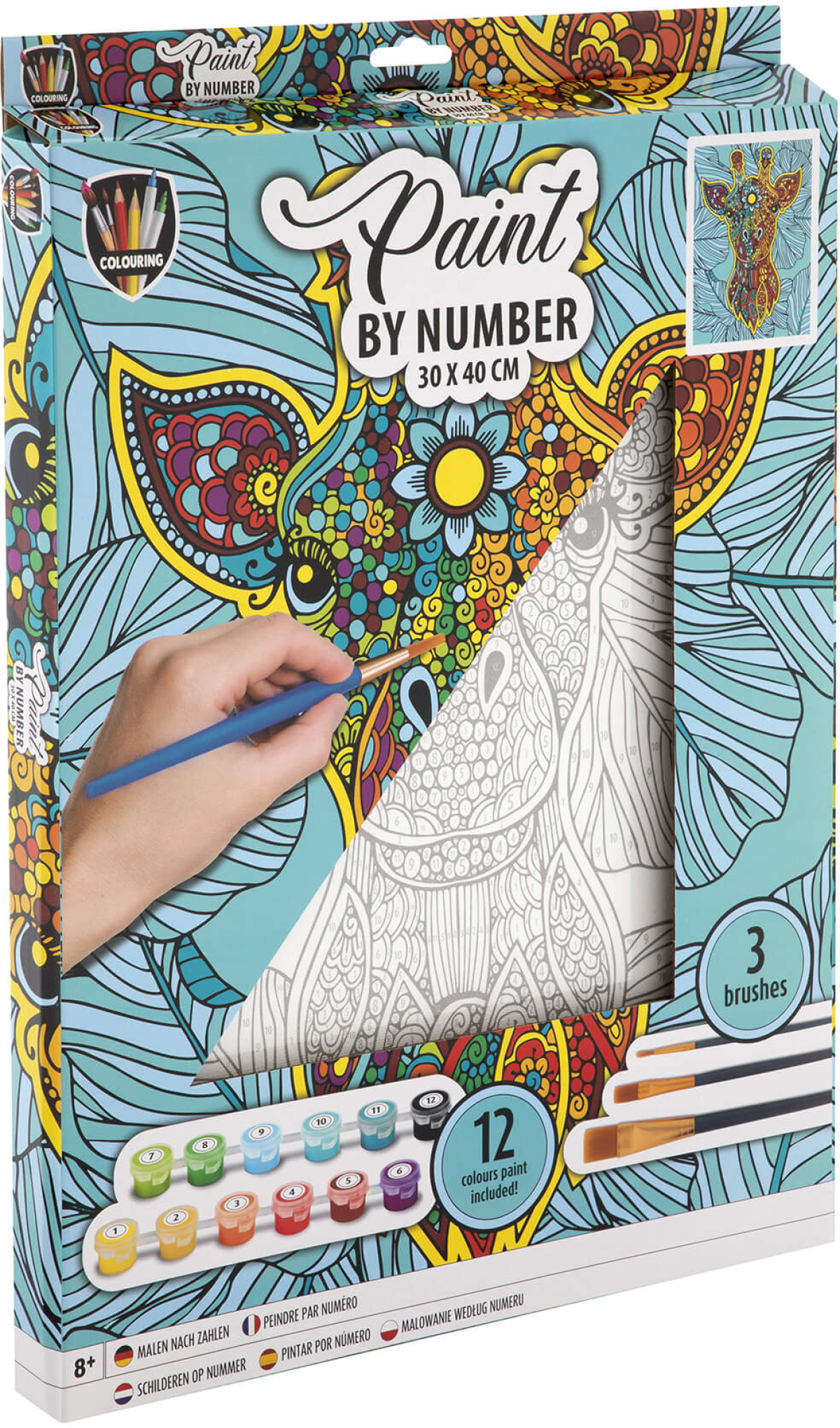 Moxy Платно за оцветяване Жираф, по номера, с 12 боина ниска цена с бърза доставка - BestPC.BG