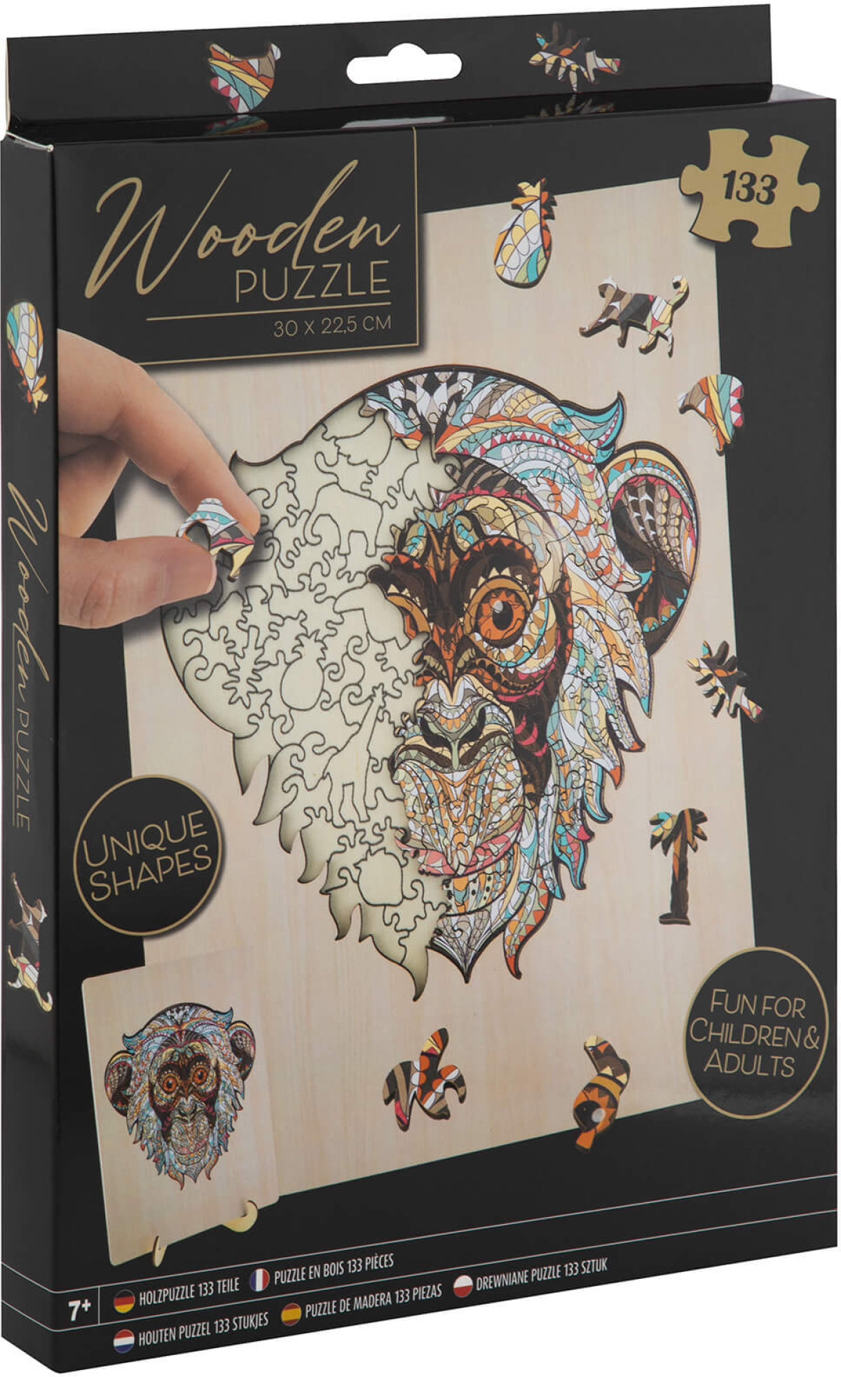 Moxy Пъзел Маймуна, уникални форми, дървен, 133 частина ниска цена с бърза доставка - BestPC.BG