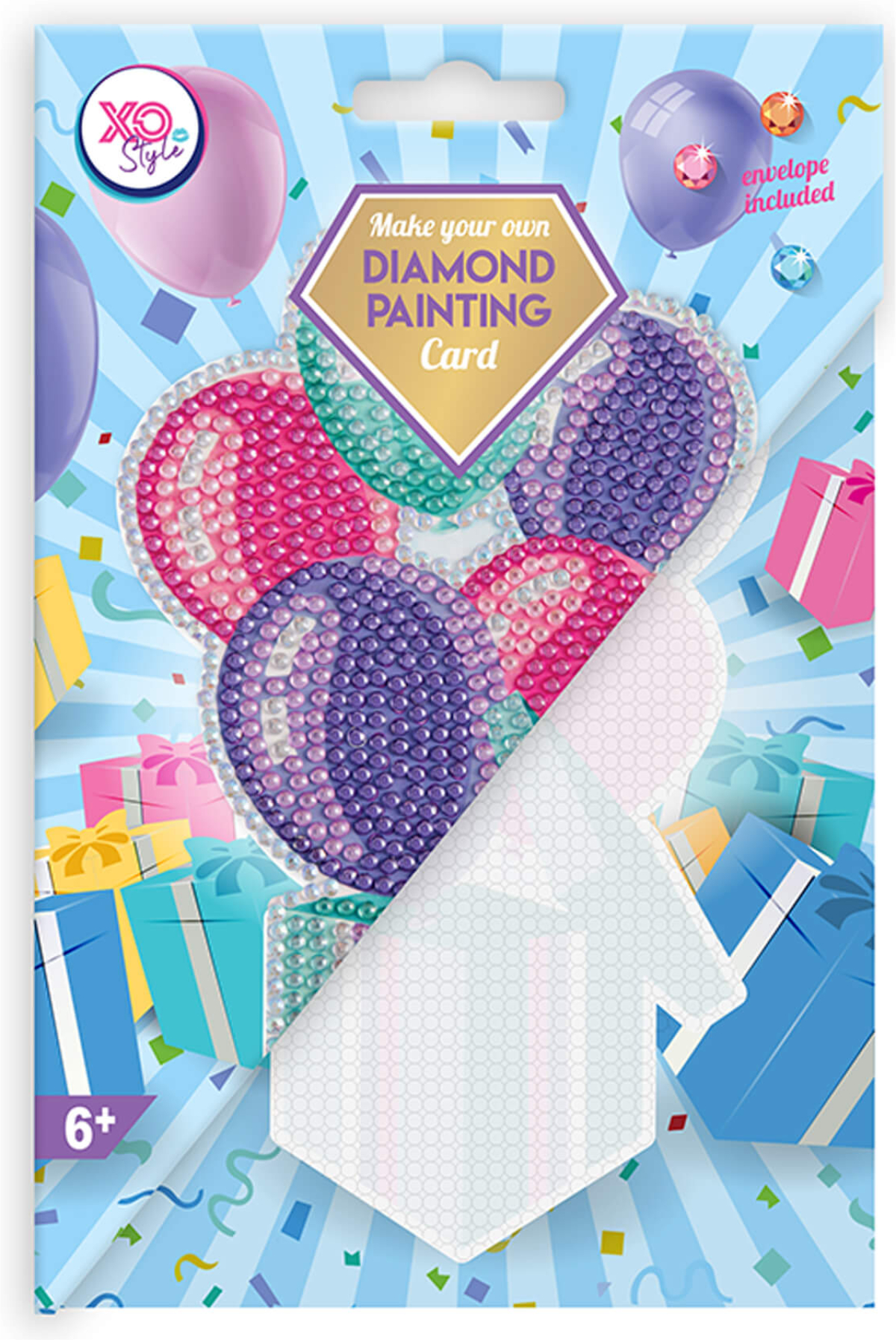 Moxy Картичка Балони, за рисуване с мънистана ниска цена с бърза доставка - BestPC.BG