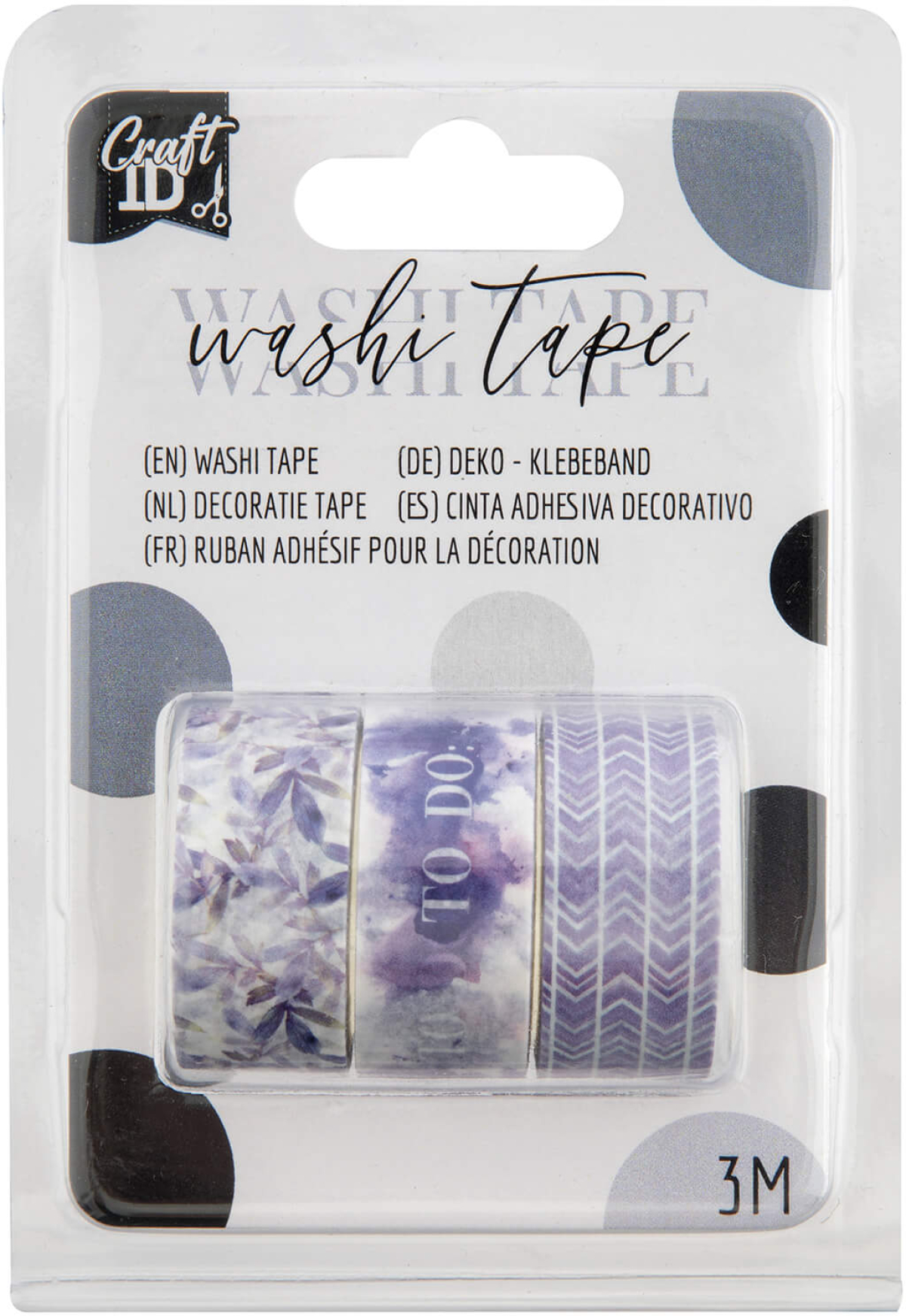 Craft ID Тиксо, с мотиви за декорация, дължина 3 m, 3 броя, лилавона ниска цена с бърза доставка - BestPC.BG