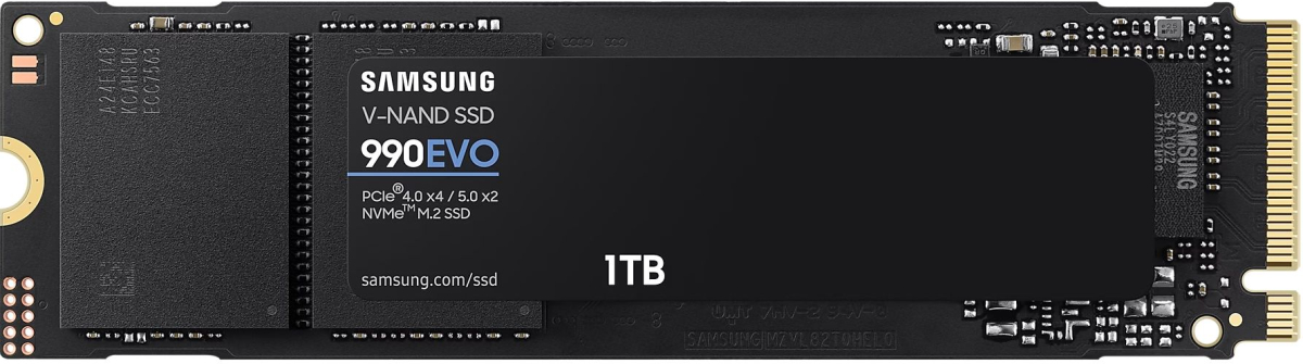 SSD Samsung 990 EVO, 1TB, M.2 2280, 4200 MB/s, 000 MB/s, TRIM, 256-bit AESна ниска цена с бърза доставка - BestPC.BG