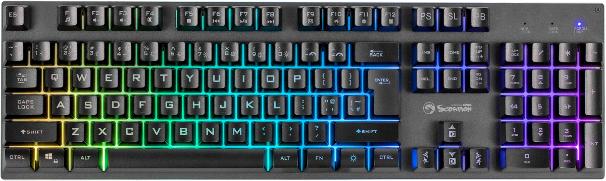 Marvo геймърска клавиатура Gaming Keyboard 104 keys - K604 - RGBна ниска цена с бърза доставка - BestPC.BG