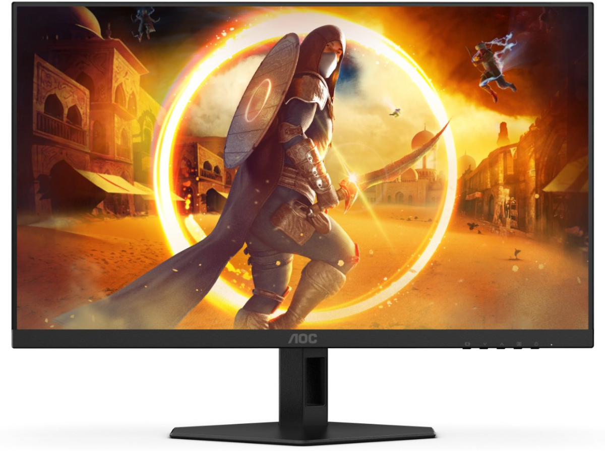 Монитор AOC 27G4XE, 27" FHD, 180Hz, Maтов, HDMI, 16:9, 2x 2W, 2x HDMI, 1х DP, VESA, Черенна ниска цена с бърза доставка - BestPC.BG