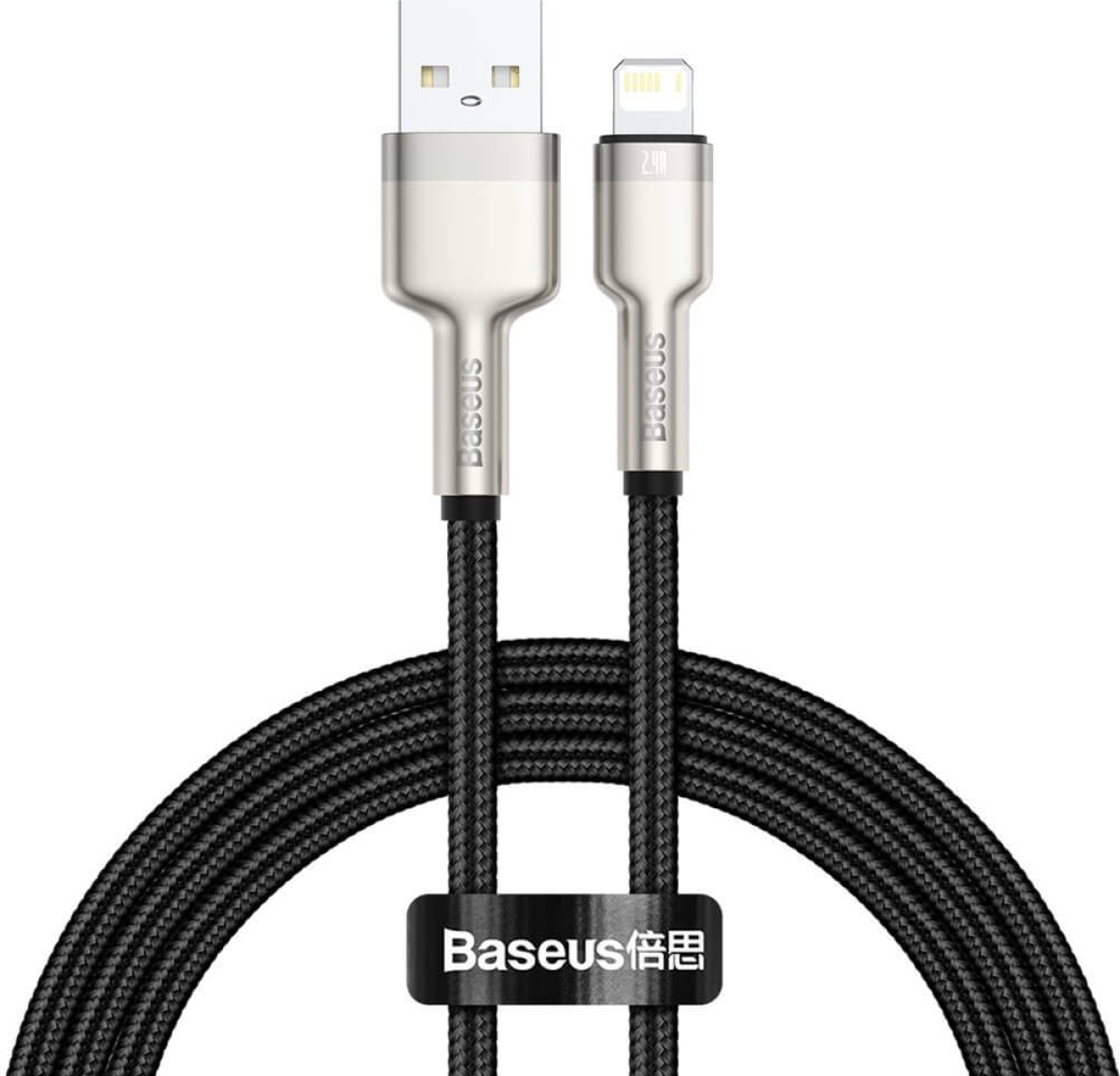 Кабел Baseus Cafule Metal Series USB-A към Lightning, 1м CALJK-A01на ниска цена с бърза доставка - BestPC.BG