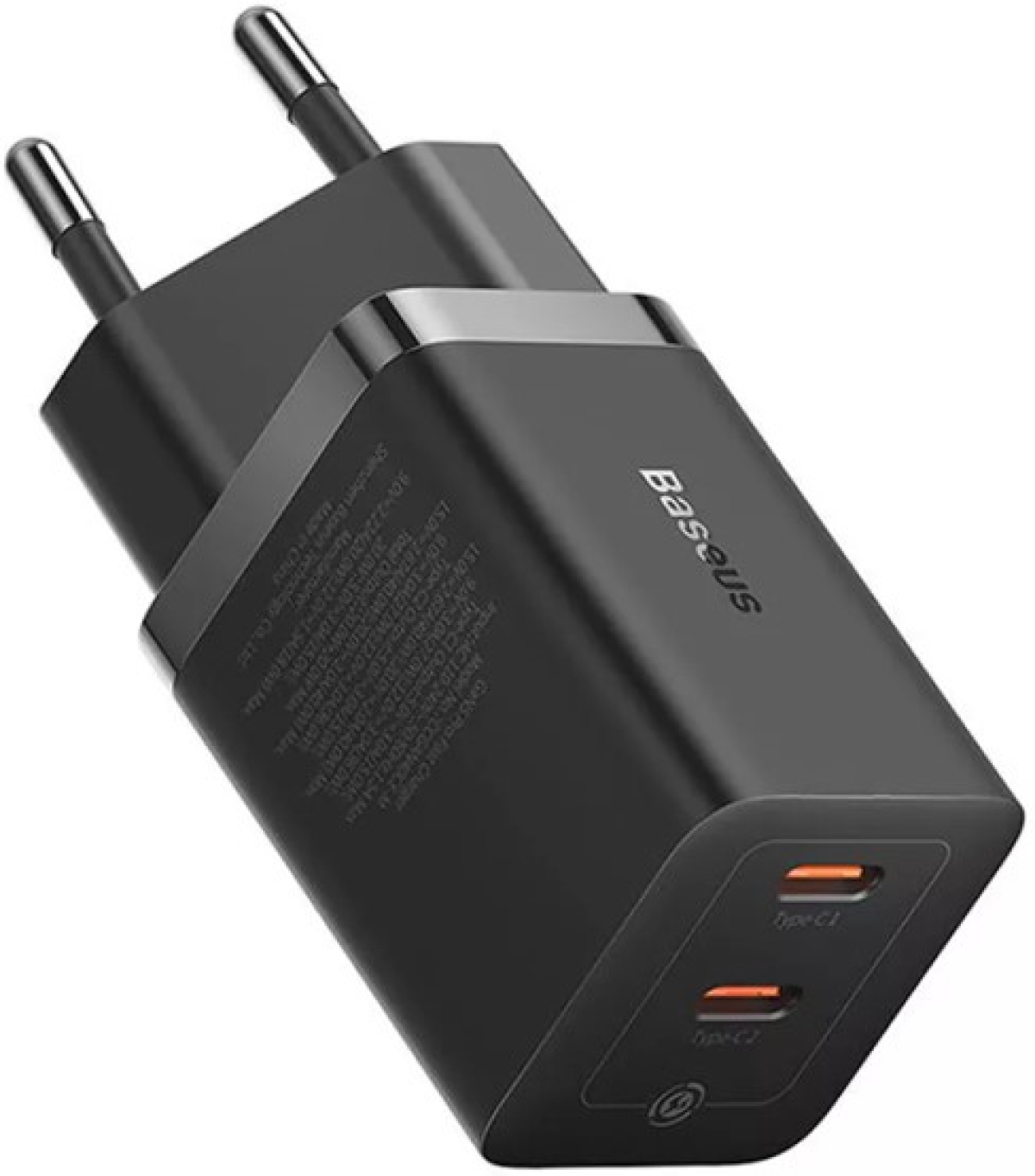 Принадлежност за смартфон Зарядно устройство Baseus GaN 5, 2x USB-C, 40W, 220V, Trickle Charging, Черенна ниска цена с бърза доставка - BestPC.BG