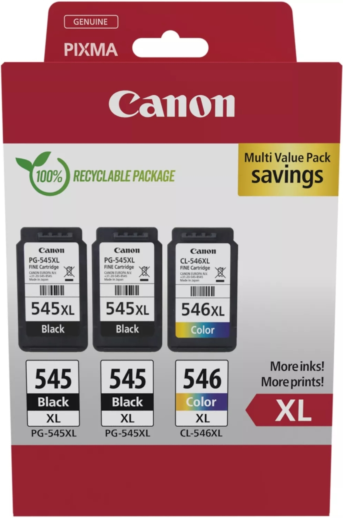 Касета с мастило Canon PG-545XLx2-CL-546XL Multi packна ниска цена с бърза доставка - BestPC.BG
