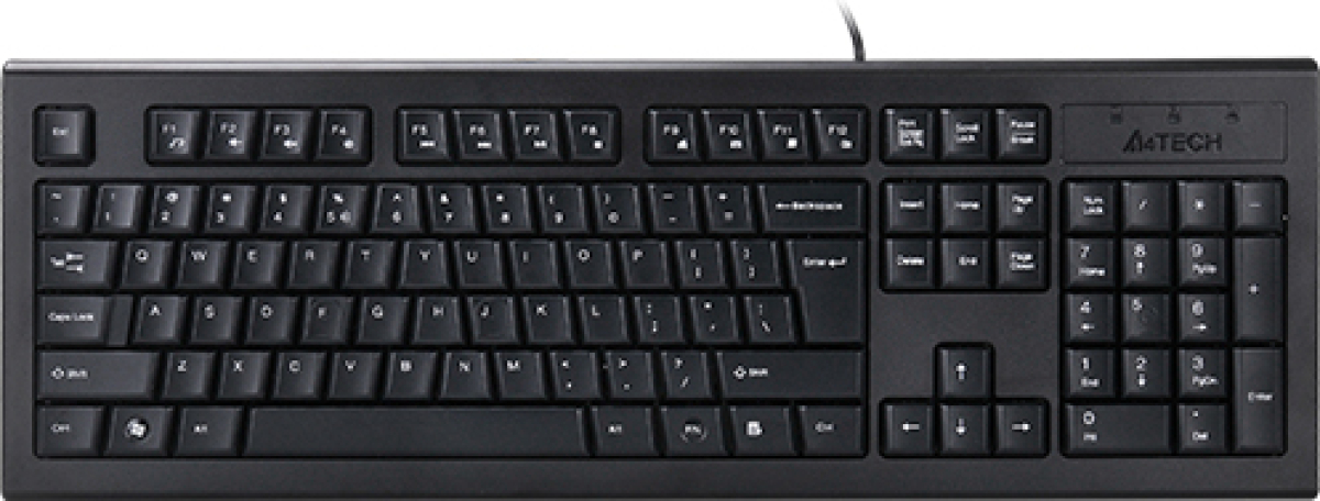 Клавиатура A4TECH KRS-85, с кабел, БДС, мембранни клавиши, черен цвятна ниска цена с бърза доставка - BestPC.BG