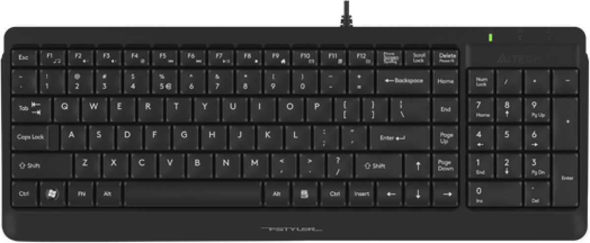 Клавиатура A4TECH FSTYLER FK15, с кабел, БДС, мембранни клавиши, черен цвятна ниска цена с бърза доставка - BestPC.BG