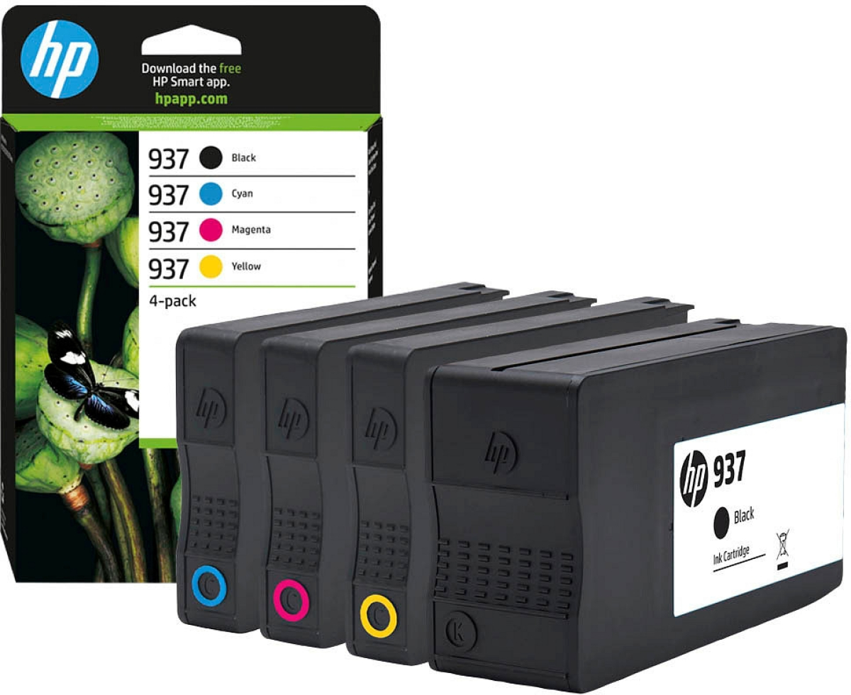 Касета с мастило HP 937 CMYK Ink Cartridge 4-Packна ниска цена с бърза доставка - BestPC.BG
