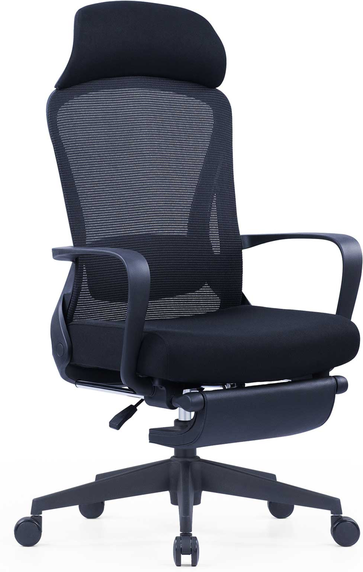 Директорски стол RFG Enjoy HB, дамаска и меш, Tilt механизъм, до 130 kg, черна седалка, черна облегалкана ниска цена с бърза доставка - BestPC.BG