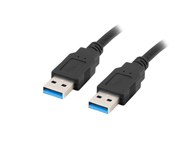 Кабел/адаптер Lanberg USB-A (M) -- USB-A (M) 3.0 cable 0.5m, blackна ниска цена с бърза доставка - BestPC.BG