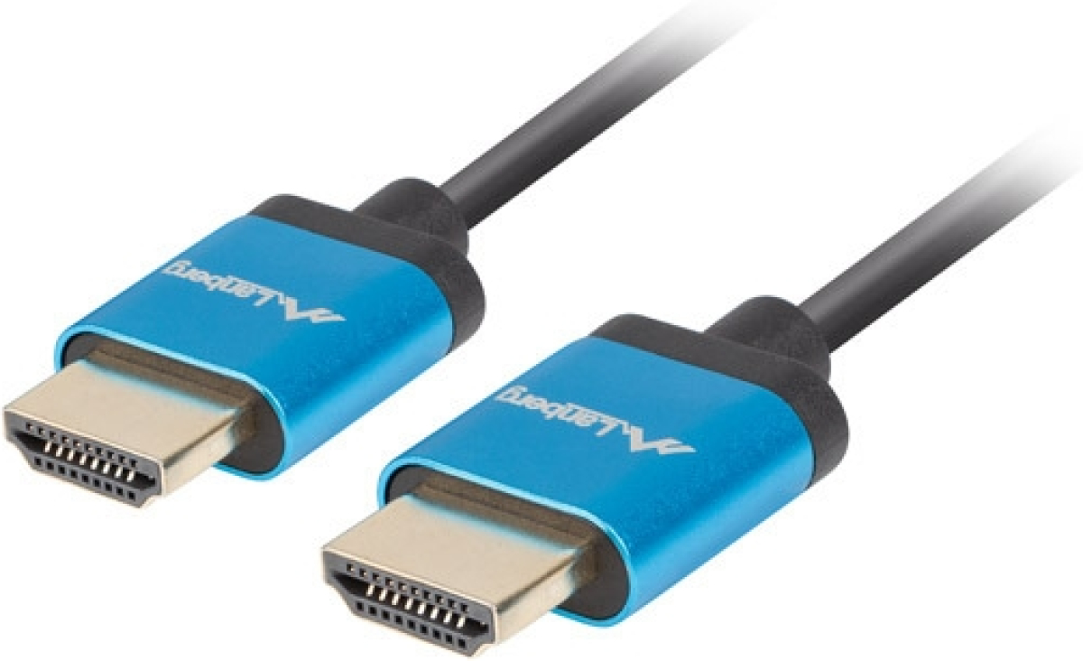 Кабел/адаптер Lanberg HDMI M-M V2.0 4K cable 1m, slim, blackна ниска цена с бърза доставка - BestPC.BG