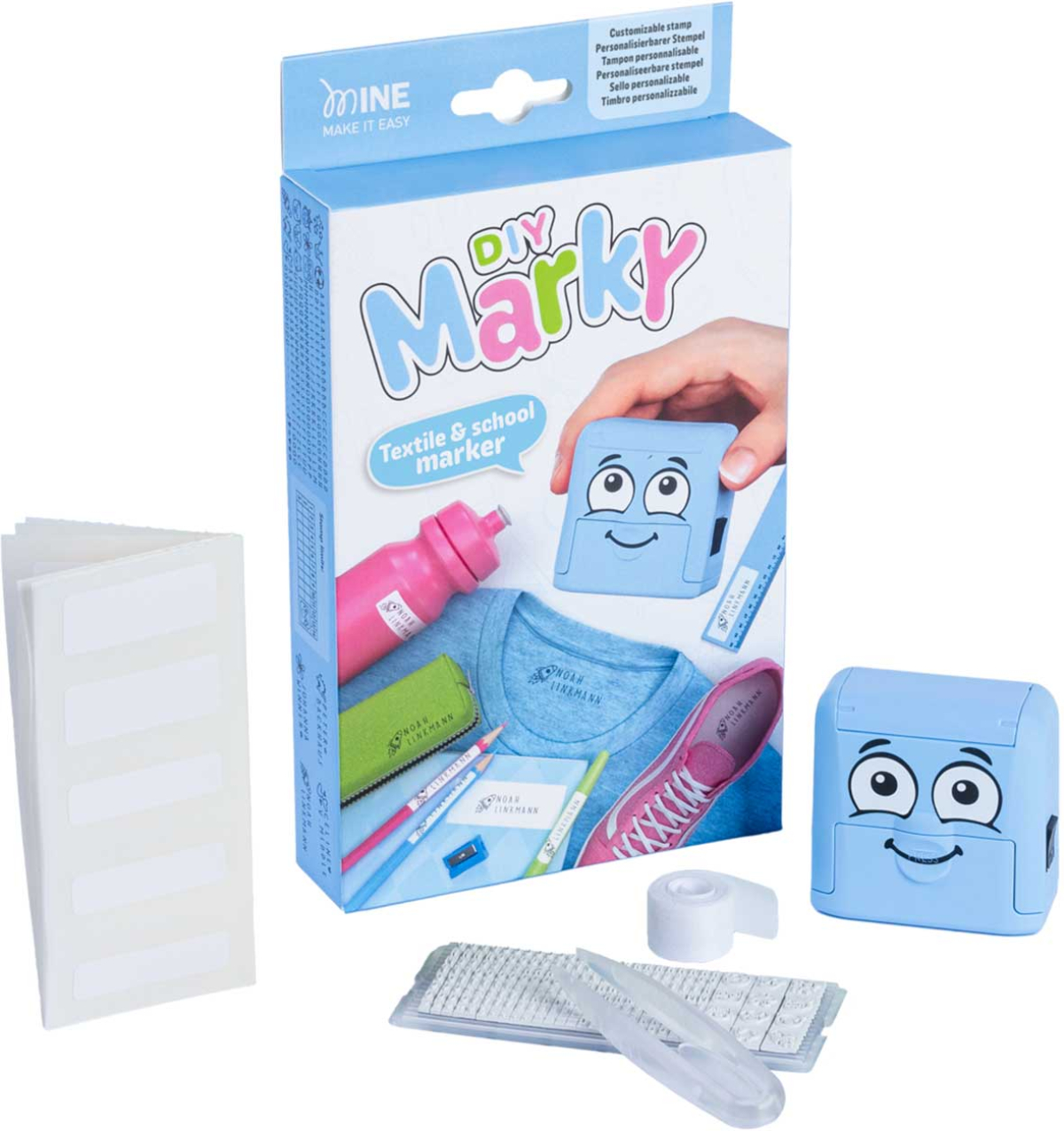 Печат за текстил Marky, с комплект за нареждане на кирилица, синна ниска цена с бърза доставка - BestPC.BG